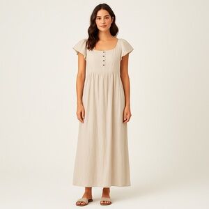 Albion Linen Blend Maxi Dress Size XL